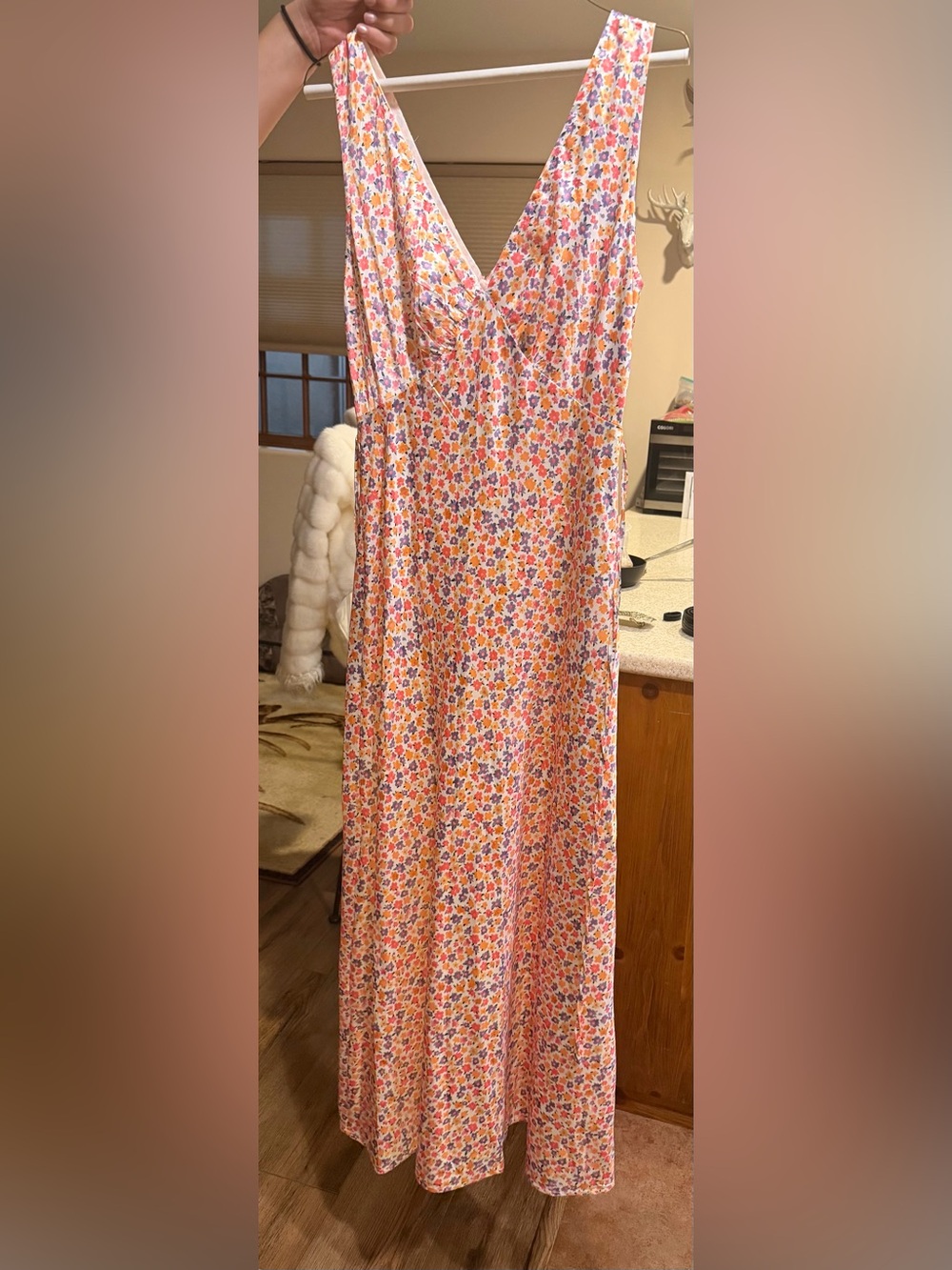 Peppermayo Floral Maxi dress- Pink Orange Purple